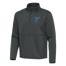 St. Louis Blues Antigua Pewter Twist Quarter-Zip Pullover Jacket