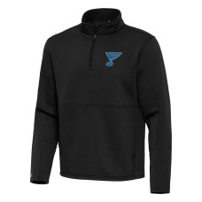 St. Louis Blues Antigua Black Twist Quarter-Zip Pullover Jacket St. Louis Blues Antigua Black Twist Quarter-Zip Pullover Jacket