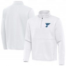 St. Louis Blues Antigua White Twist Quarter-Zip Pullover Jacket