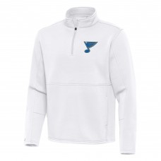 St. Louis Blues Antigua White Twist Quarter-Zip Pullover Jacket