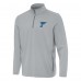 St. Louis Blues Antigua Gray Perilous Quarter-Zip Sweatshirt