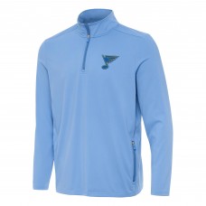 St. Louis Blues Antigua Blue Perilous Quarter-Zip Sweatshirt