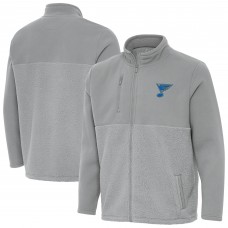 St. Louis Blues Antigua Gray Daily Fused Full-Zip Jacket