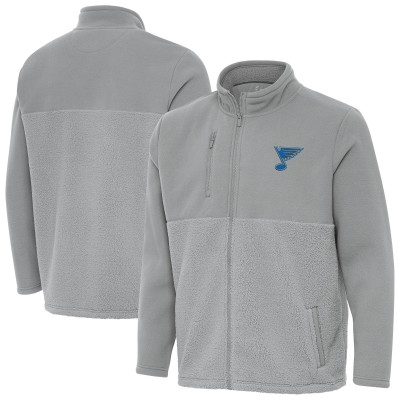 St. Louis Blues Antigua Gray Daily Fused Full-Zip Jacket