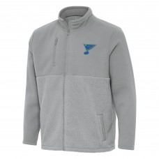 St. Louis Blues Antigua Gray Daily Fused Full-Zip Jacket