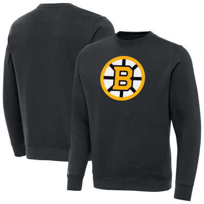 Свитшот Boston Bruins Antigua Charcoal Victory Pullover