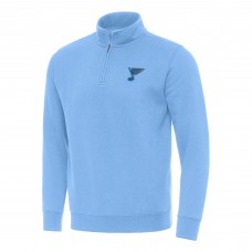 St. Louis Blues Antigua Blue Victory Quarter-Zip Pullover Top