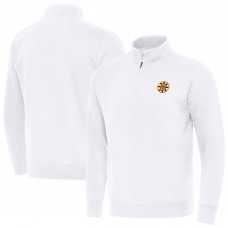 Кофта на короткой молнии Boston Bruins Antigua White Victory