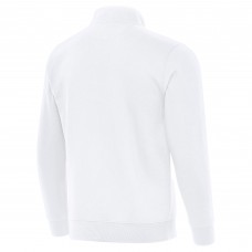 St. Louis Blues Antigua White Victory Quarter-Zip Pullover Top