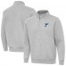 St. Louis Blues Antigua Heather Gray Victory Quarter-Zip Pullover Top