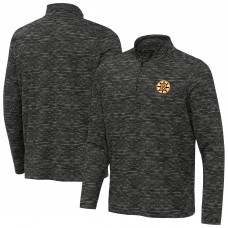 Кофта на короткой молнии Boston Bruins Antigua Heather Black Determined
