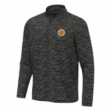 Кофта на короткой молнии Boston Bruins Antigua Heather Black Determined
