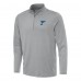 St. Louis Blues Antigua Gray Reprocess Quarter-Zip Pullover