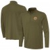 Boston Bruins Antigua Olive Reprocess Quarter-Zip Pullover
