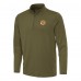 Boston Bruins Antigua Olive Reprocess Quarter-Zip Pullover