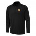Boston Bruins Antigua Black Reprocess Quarter-Zip Pullover