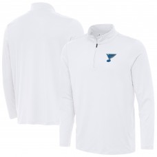 St. Louis Blues Antigua White Reprocess Quarter-Zip Pullover