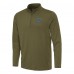 St. Louis Blues Antigua Olive Reprocess Quarter-Zip Pullover