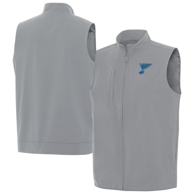 St. Louis Blues Antigua Gray Regard Full-Zip Vest