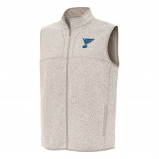 St. Louis Blues Antigua Oatmeal Fortune Full-Zip Vest