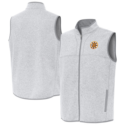 Жилетка Boston Bruins Antigua Heather Gray Fortune Full-Zip