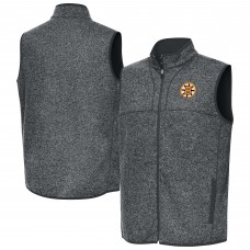Boston Bruins Antigua Heather Gray Fortune Full-Zip Vest