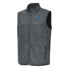 St. Louis Blues Antigua Heather Gray Fortune Full-Zip Vest