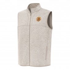 Boston Bruins Antigua Oatmeal Fortune Full-Zip Vest