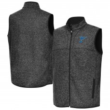 St. Louis Blues Antigua Heather Black Fortune Full-Zip Vest