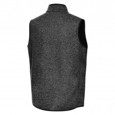 St. Louis Blues Antigua Heather Black Fortune Full-Zip Vest
