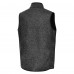St. Louis Blues Antigua Heather Black Fortune Full-Zip Vest