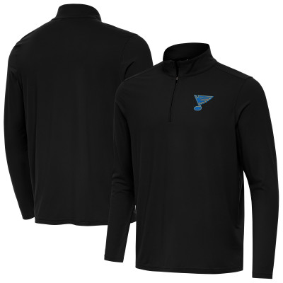 St. Louis Blues Antigua Black Intent Quarter-Zip Top