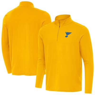 St. Louis Blues Antigua Gold Intent Quarter-Zip Top