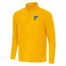 St. Louis Blues Antigua Gold Intent Quarter-Zip Top