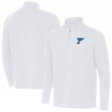 St. Louis Blues Antigua White Intent Quarter-Zip Top