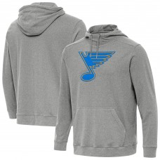 St. Louis Blues Antigua Heather Black Cloud Pullover Hoodie