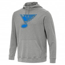 St. Louis Blues Antigua Heather Black Cloud Pullover Hoodie