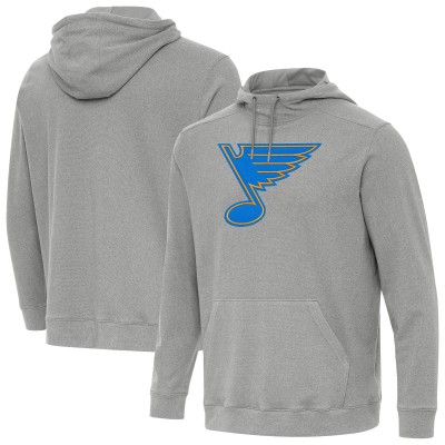 St. Louis Blues Antigua Heather Gray Cloud Pullover Hoodie