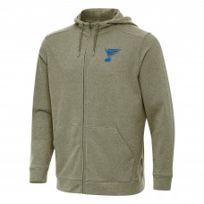 St. Louis Blues Antigua Olive Effortless Full-Zip Hoodie
