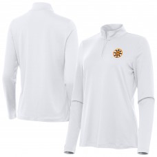 WoBoston Bruins Antigua White Reprocess Quarter-Zip Pullover