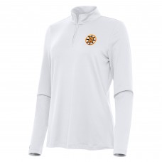 WoBoston Bruins Antigua White Reprocess Quarter-Zip Pullover