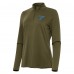 Женская St. Louis Blues Antigua Olive Reprocess Quarter-Zip Pullover