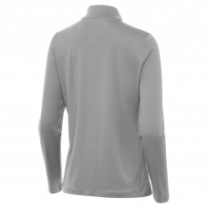 WoBoston Bruins Antigua Gray Reprocess Quarter-Zip Pullover