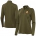 WoBoston Bruins Antigua Olive Reprocess Quarter-Zip Pullover