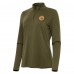 WoBoston Bruins Antigua Olive Reprocess Quarter-Zip Pullover