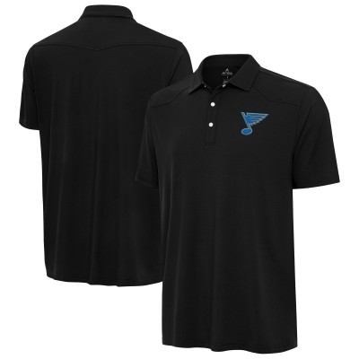 St. Louis Blues Antigua Black Western Polo