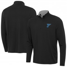 St. Louis Blues Antigua Heather Gray Content Quarter-Zip Jacket