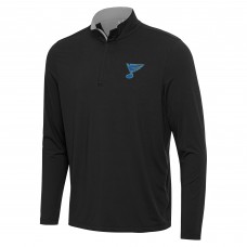 St. Louis Blues Antigua Heather Gray Content Quarter-Zip Jacket
