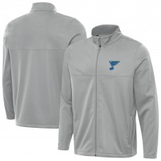 St. Louis Blues Antigua Gray Links 2 Full-Zip Golf Jacket