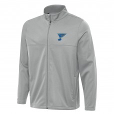 St. Louis Blues Antigua Gray Links 2 Full-Zip Golf Jacket